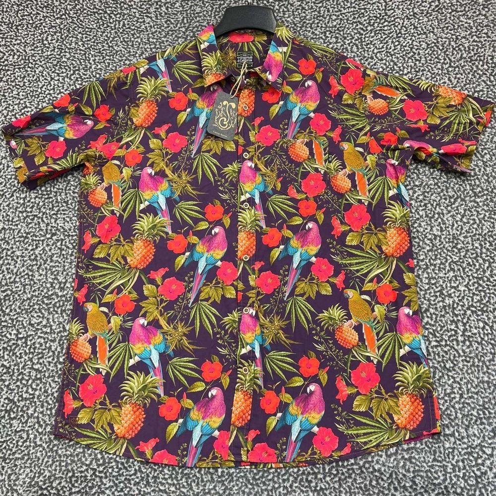Greg Lutzka Shirt Men XXL‎ Hawaiian Grassroots Button Up Short Sleeve New 2XL